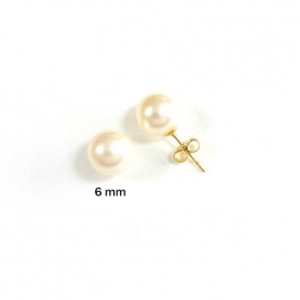 pearl and gold earrings PE02089