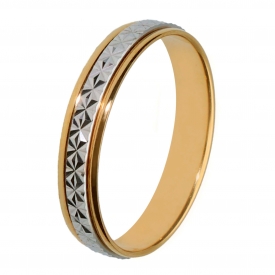 Wedding rings bicolor 18 kt gold AL60702