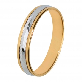 Wedding rings bicolor 18 kt gold AL60825