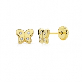Baby 18kt gold  earrings A-209-108a
