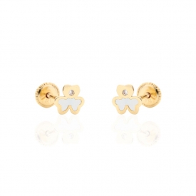 Baby earring in gold 18 kt