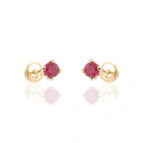Baby 18kt gold  earrings A-209-31a