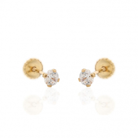 Baby earrings in gold 18kt 187-4-3a