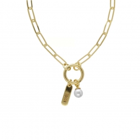 Silver MOM necklace Victoria Cruz A4531-00DG