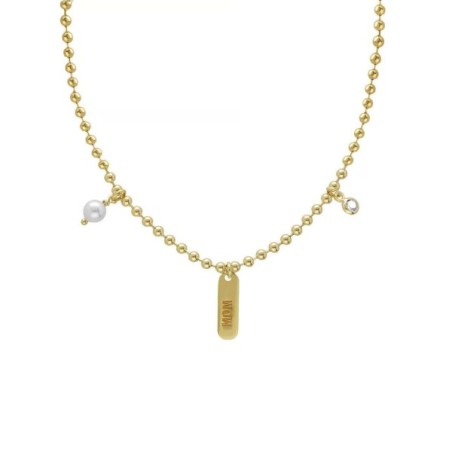 Silver MOM necklace Victoria Cruz A4525-07DG
