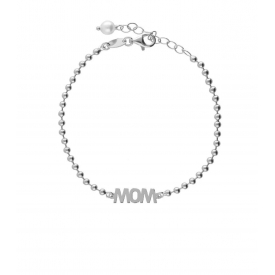 Silver and pearl MOM bracelet Victoria Cruz A4527-00HP