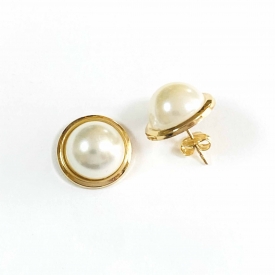 pearl and gold earrings PE01490