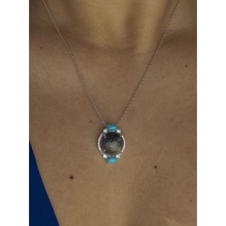 Lineargent necklace 19191-B-PE