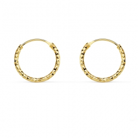Small Hoops gold earrings A-18004