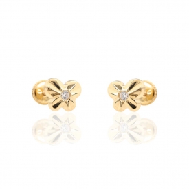 Baby pearl earrings in gold 18 kt 41-62A