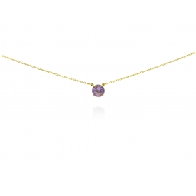 gold and amethyst necklace