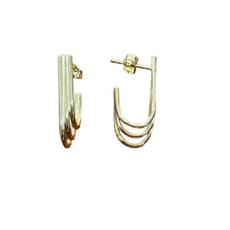 Pendientes de aro en oro18kt pe03747
