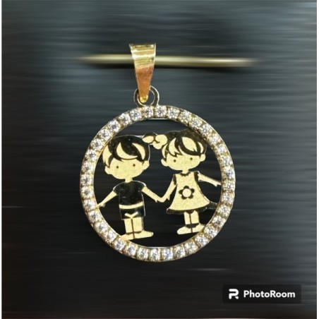 Gold pendant in 18 kt  6h-1144
