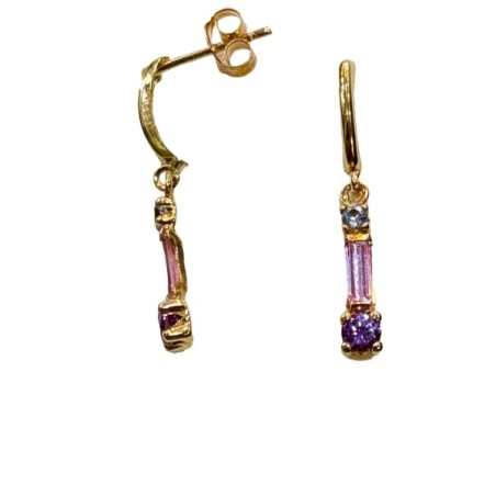 Long earrings gold 18 kt C-1218-1